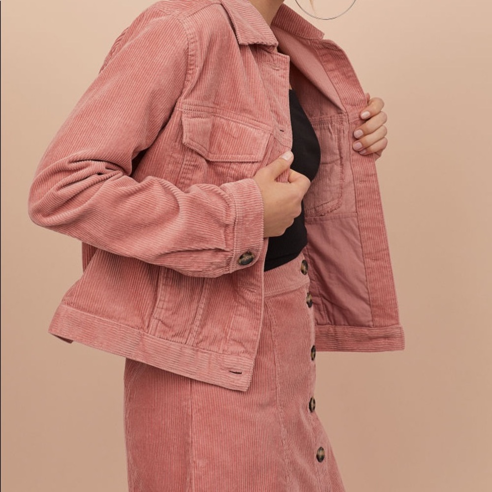 BRAND NEW H&M Pink Corduroy Jacket